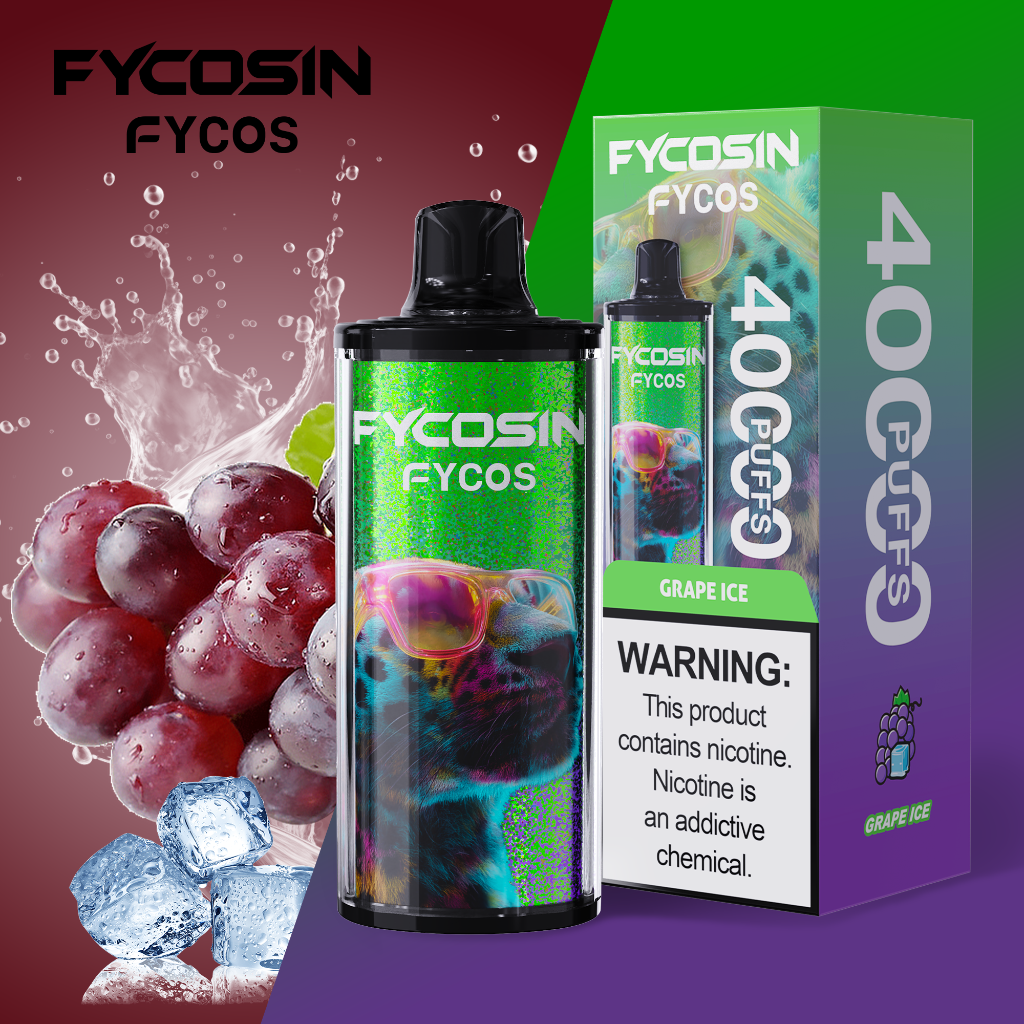 Fycosin 40K Puffs LED Screen Disposable Vape E-Cigarette Ecig Evape Wholesale Disposable Vape
