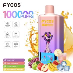 Fycos 4 Flavors in 1 New Vaper 100K Screen Disposable Vape Big Spain EU Warehouse Fast Ship