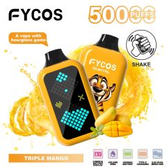 Fycos Player 50K puffs Electronic Cigarette Vaper 10 Flavors Rechargeable Disposable Vape Ecig