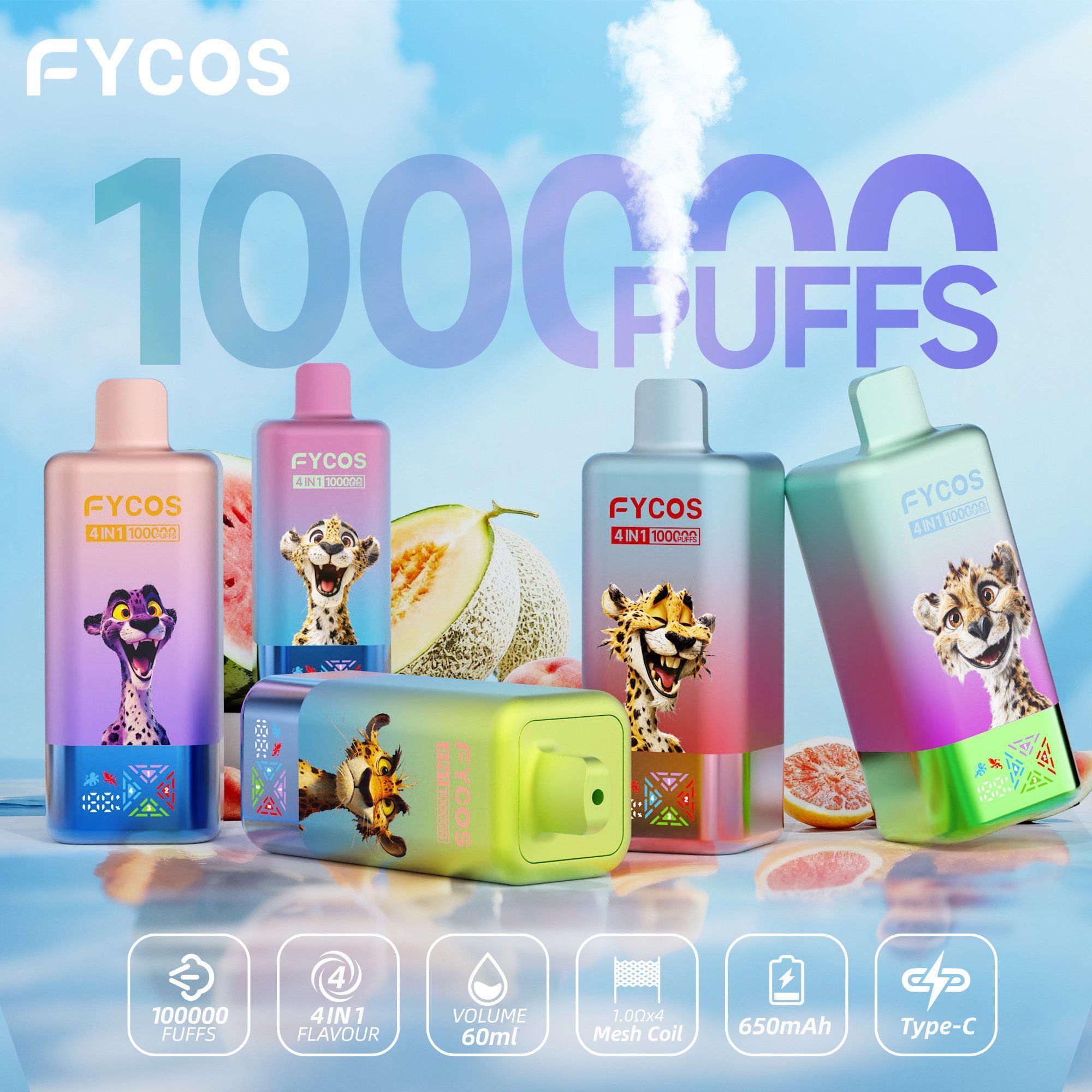 Factory Price Screen Display Wholesale I Vape Dual Flavors Bar and Elf Refilable Vape