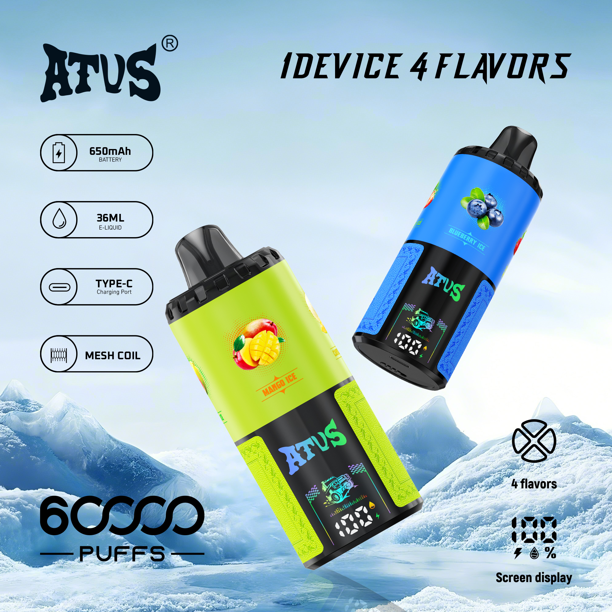 4in1 Disposable Vape 60000 Puffs