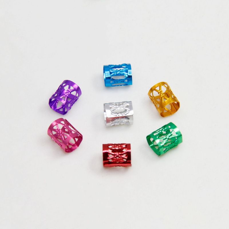 Amazon dirty braid electroplated braided ring diy jewelry hair accessories color hollow wig metal hair ring cross border