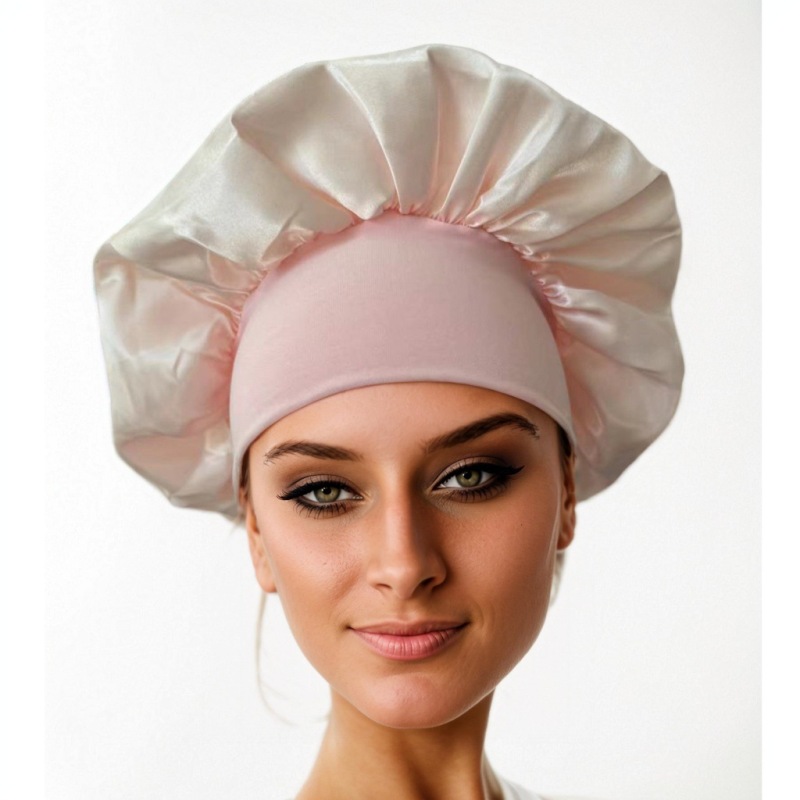 Amazon Cross-Border Export Wide-Brimmed High-Elastic Imitation Silk Confinement Scarf Women's Chemotherapy Cap Hair Care Hat Custom Nightcap