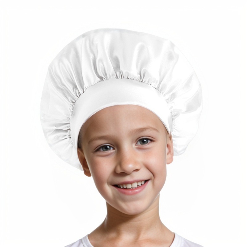 Amazon cross-border best selling European and American children's colored nightcap elastic silk-like small round cap baby hair care cap