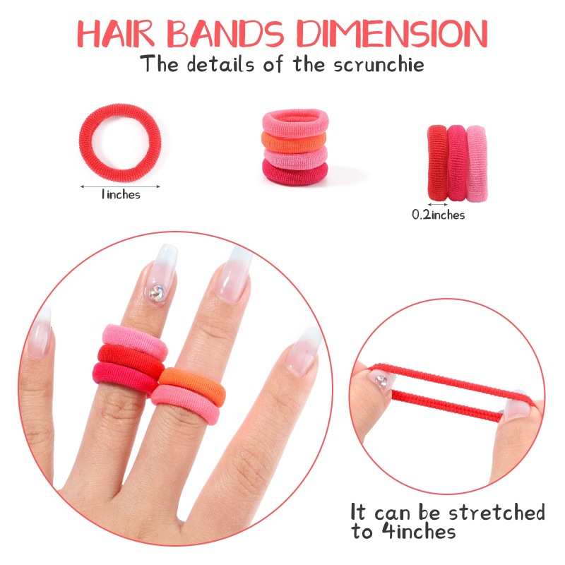 Cross-border Children's Hair Ring Solid Color Seamless Wool Rubber Tendon Hair Rope Towel Ring High Elastic Payon Tail Headwear 2893
