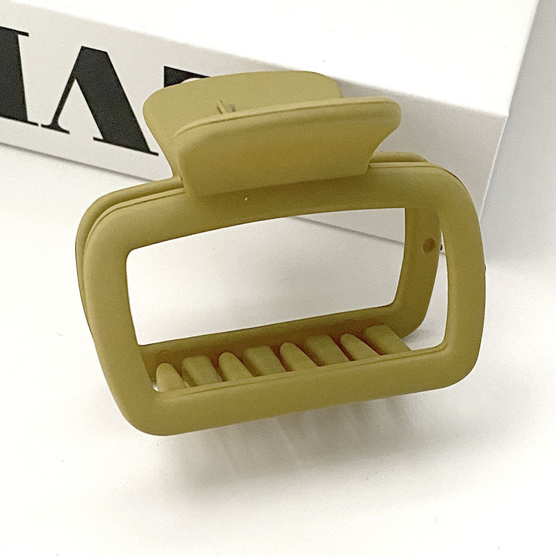Cross border printing plastic hairpin leopard square hollow grip clip summer high sense large shark clip hair accessories wholesale