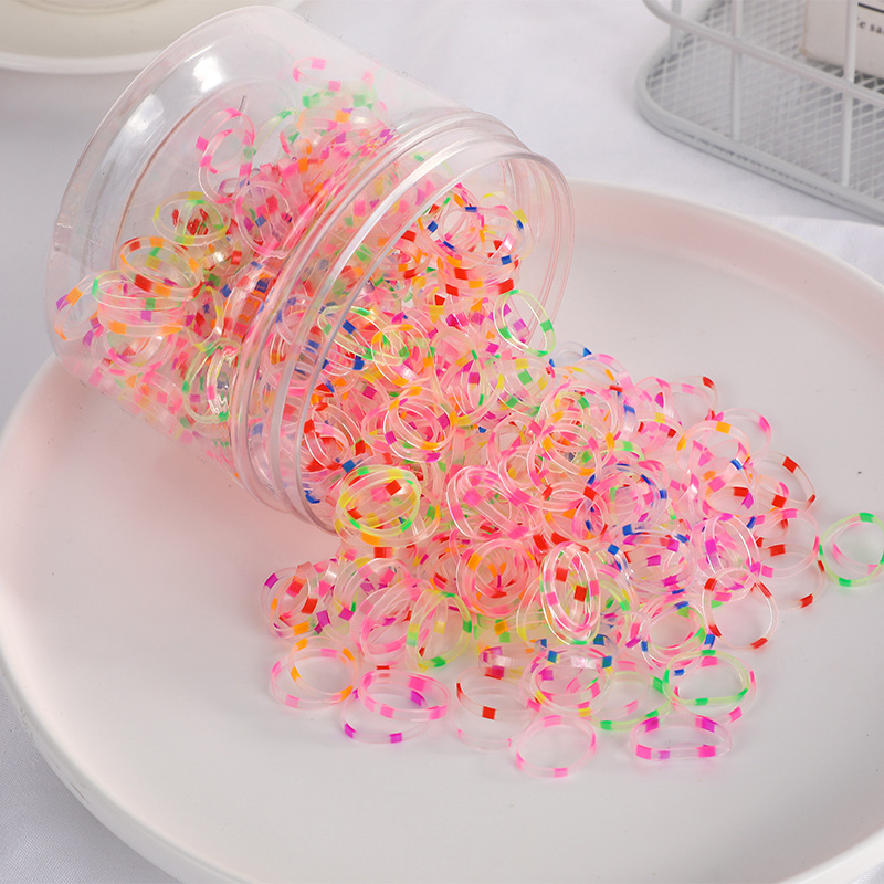 Korean version of disposable children do not hurt hair rubber band about 500 black thickened high elastic simple rubber band hair ring