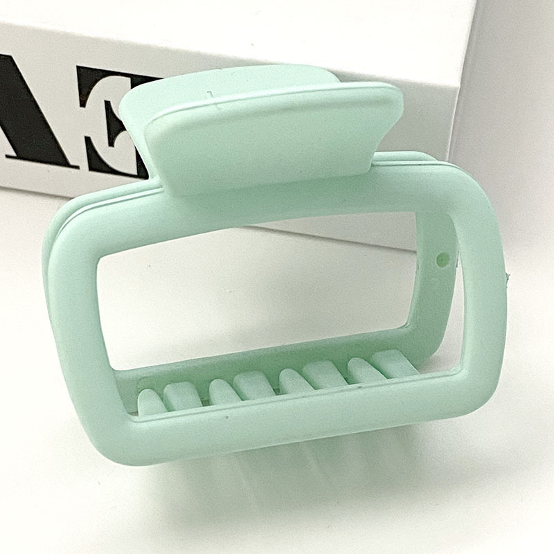 Cross border printing plastic hairpin leopard square hollow grip clip summer high sense large shark clip hair accessories wholesale