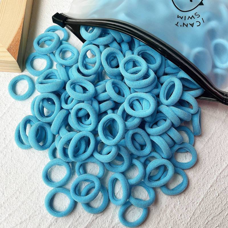 Cross-border Children's Hair Ring Solid Color Seamless Wool Rubber Tendon Hair Rope Towel Ring High Elastic Payon Tail Headwear 2893