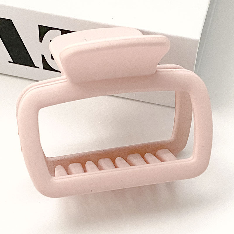 Cross border printing plastic hairpin leopard square hollow grip clip summer high sense large shark clip hair accessories wholesale