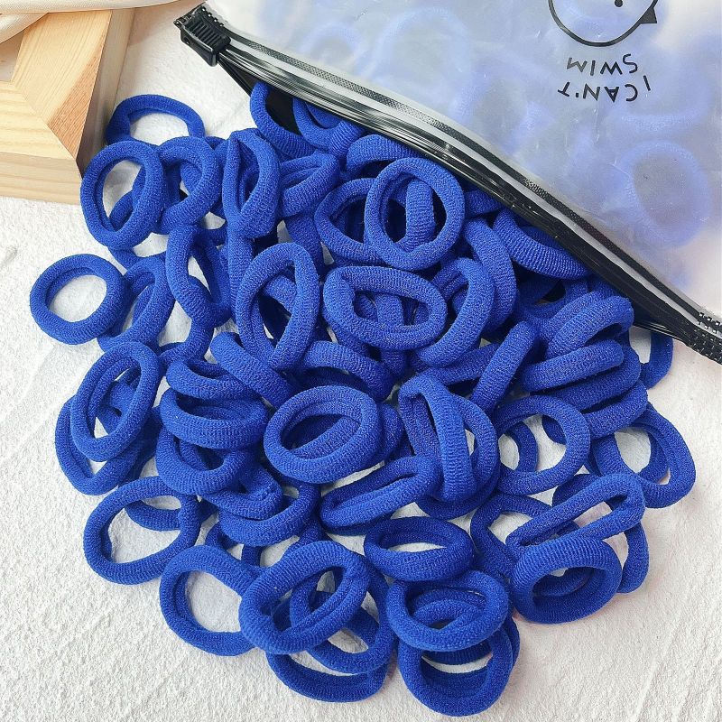 Cross-border Children's Hair Ring Solid Color Seamless Wool Rubber Tendon Hair Rope Towel Ring High Elastic Payon Tail Headwear 2893