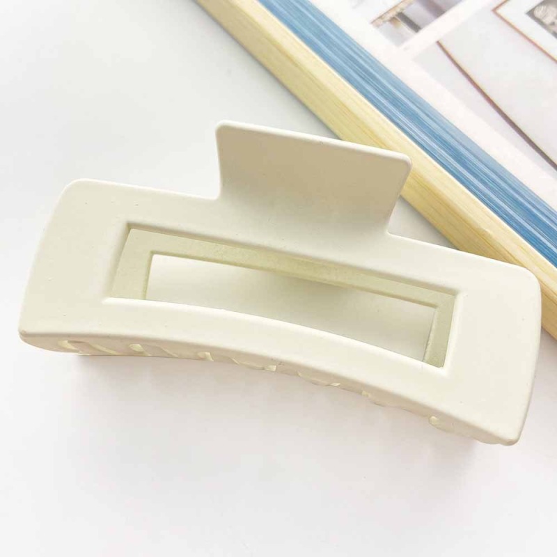 Cross border printing plastic hairpin leopard square hollow grip clip summer high sense large shark clip hair accessories wholesale