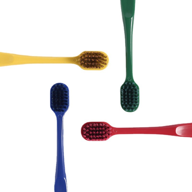 Wide-head Toothbrush Soft Hair Adult High-grade Bamboo Charcoal Toothbrush Couple Household Pregnant Women Children's Toothbrush Family Pack Macarons
