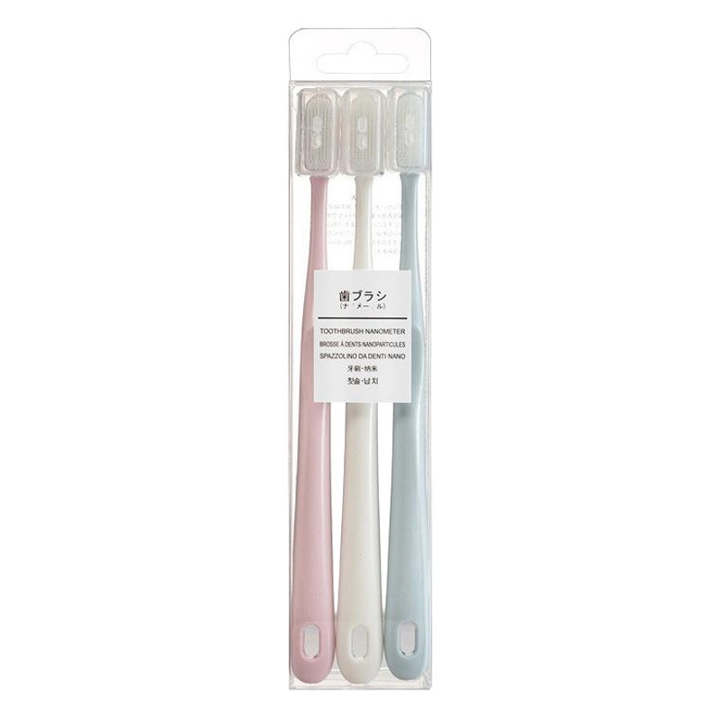 Macaron Nano Toothbrush Shake Voice Fast Hand Live Three Pack with Lid Small Head Japanese Adult Ceramic Color Wholesale