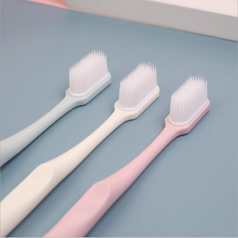 Macaron Nano Toothbrush Shake Voice Fast Hand Live Three Pack with Lid Small Head Japanese Adult Ceramic Color Wholesale