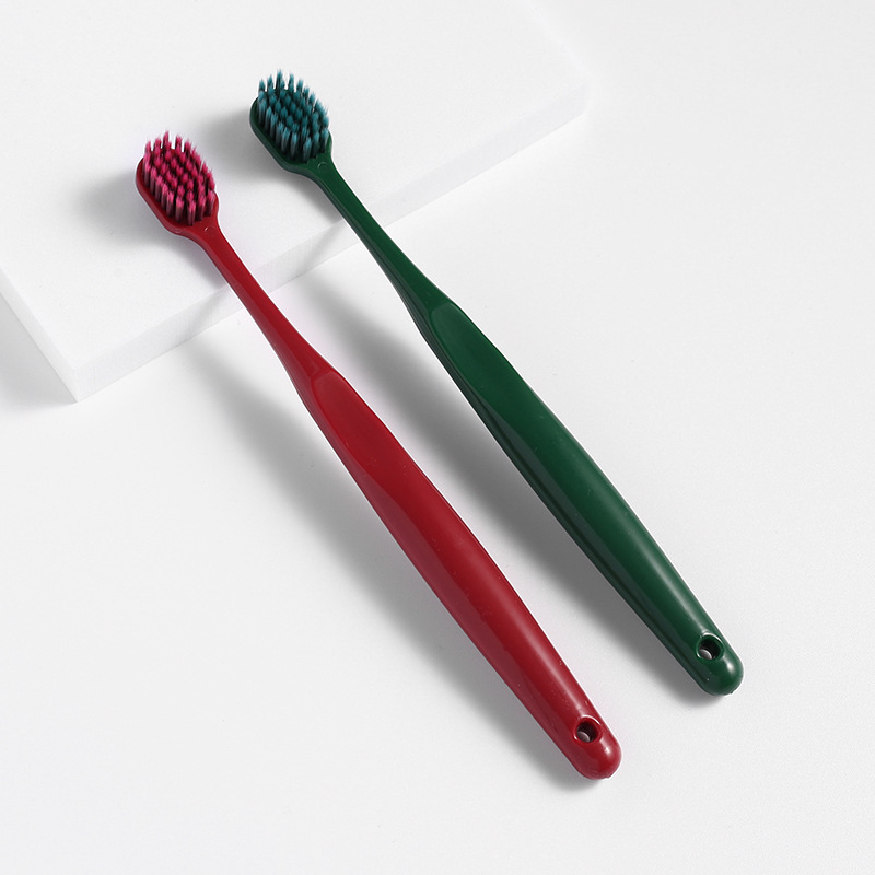 Wide-head Toothbrush Soft Hair Adult High-grade Bamboo Charcoal Toothbrush Couple Household Pregnant Women Children's Toothbrush Family Pack Macarons