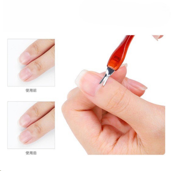 Nail art dead skin fork to remove dead skin V-shaped fork manicure suit clippers contusion knife shovel nail art special sharp wholesale