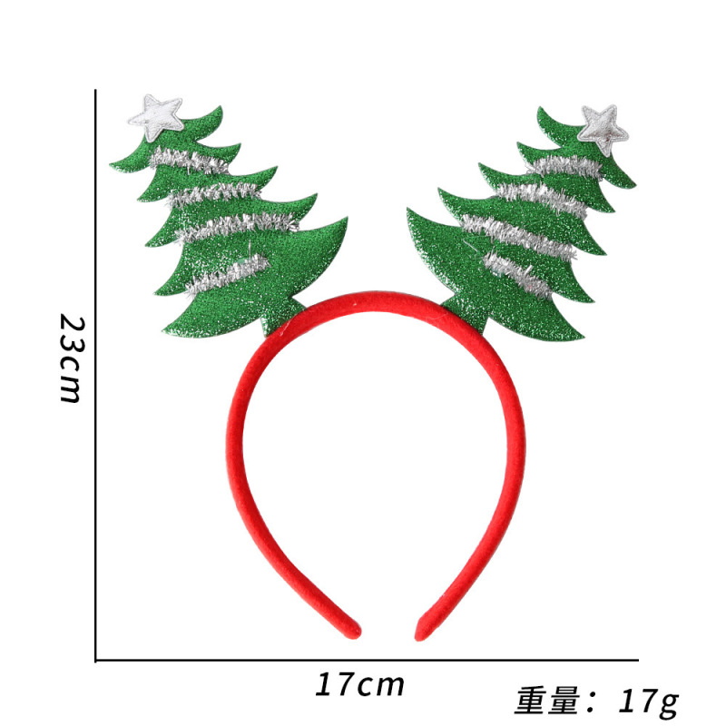 Christmas headband elk horn five star headband Christmas decorations children plastic head buckle party decoration supplies