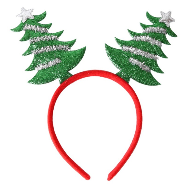 Christmas headband elk horn five star headband Christmas decorations children plastic head buckle party decoration supplies