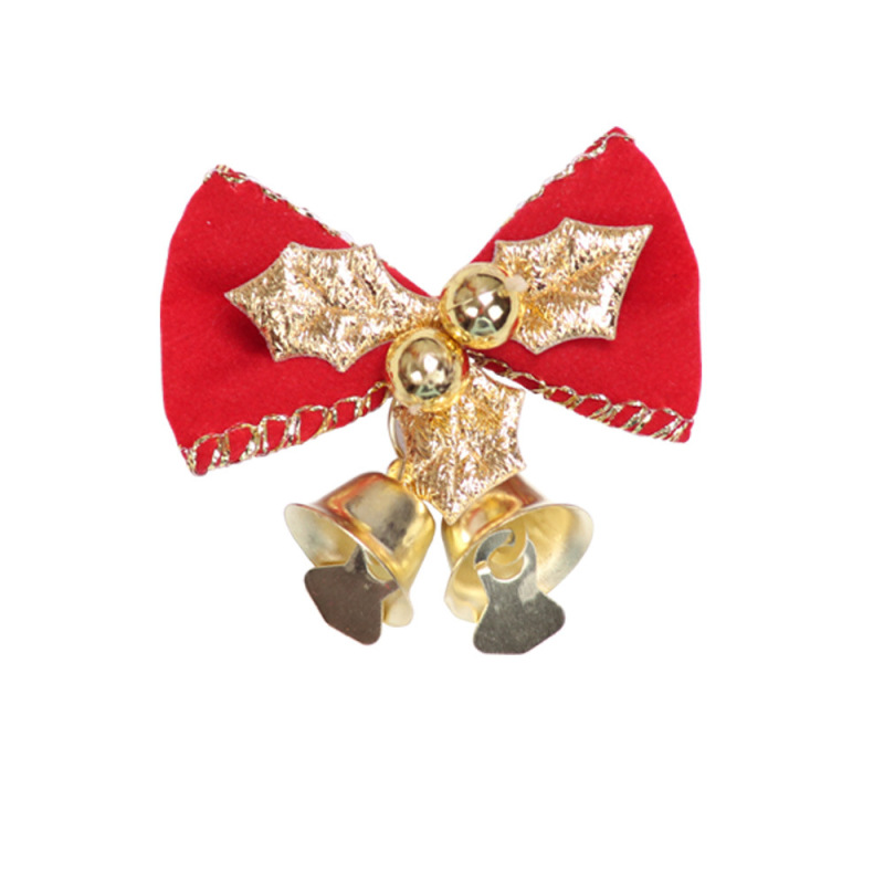 Mini Bow Christmas Tree Decoration Christmas Gift Box Dress Up Christmas DIY Accessories Bow Bell Hanging Ornaments