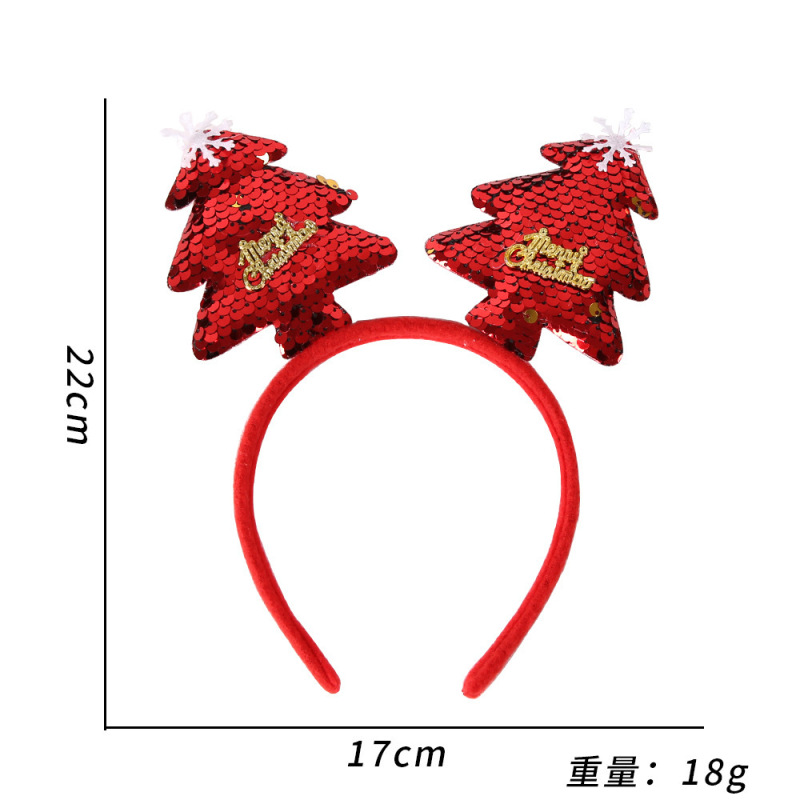 Christmas headband elk horn five star headband Christmas decorations children plastic head buckle party decoration supplies