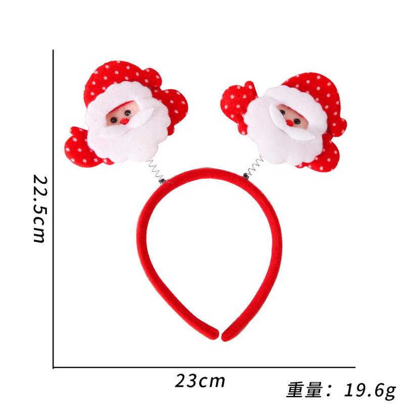 Christmas headband elk horn five star headband Christmas decorations children plastic head buckle party decoration supplies