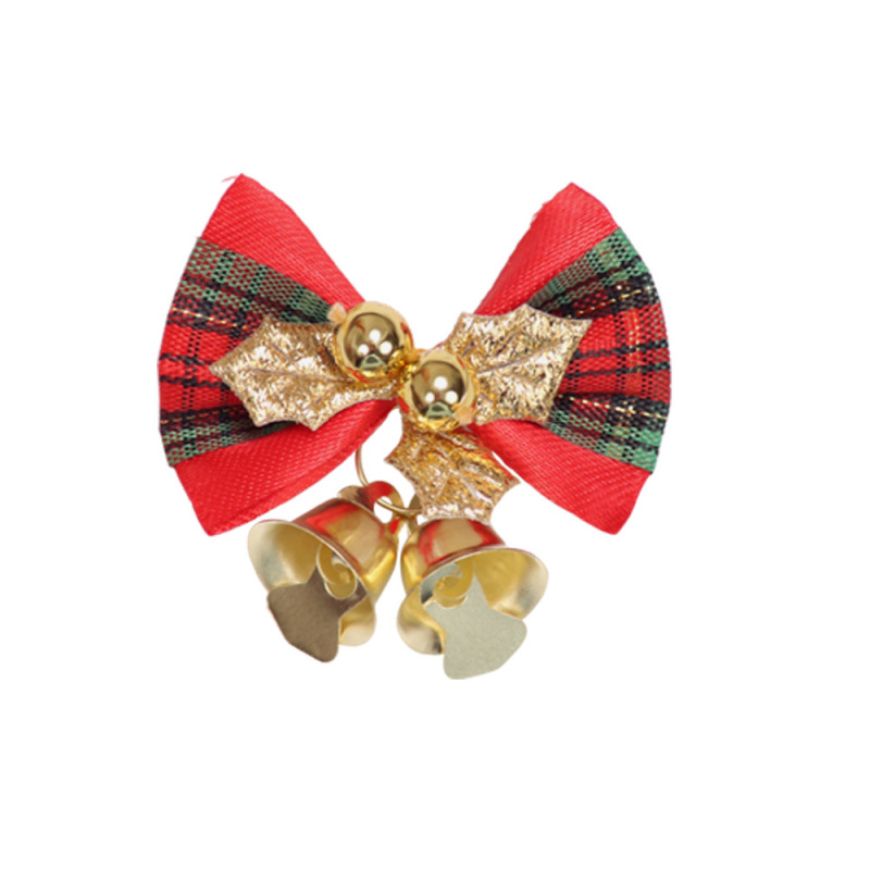Mini Bow Christmas Tree Decoration Christmas Gift Box Dress Up Christmas DIY Accessories Bow Bell Hanging Ornaments