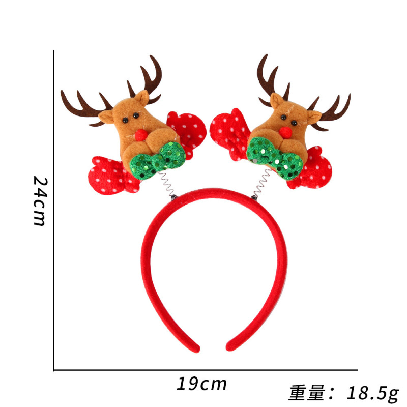 Christmas headband elk horn five star headband Christmas decorations children plastic head buckle party decoration supplies