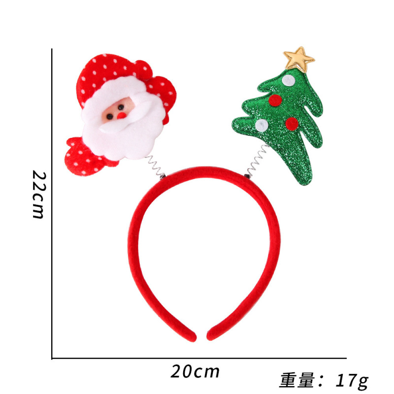 Christmas headband elk horn five star headband Christmas decorations children plastic head buckle party decoration supplies
