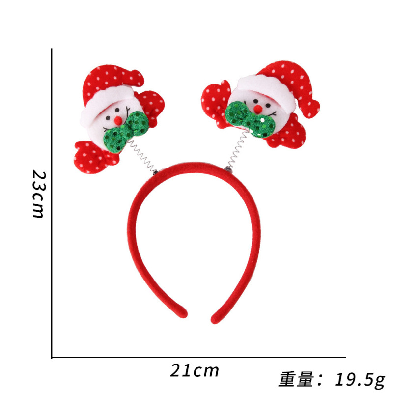 Christmas headband elk horn five star headband Christmas decorations children plastic head buckle party decoration supplies