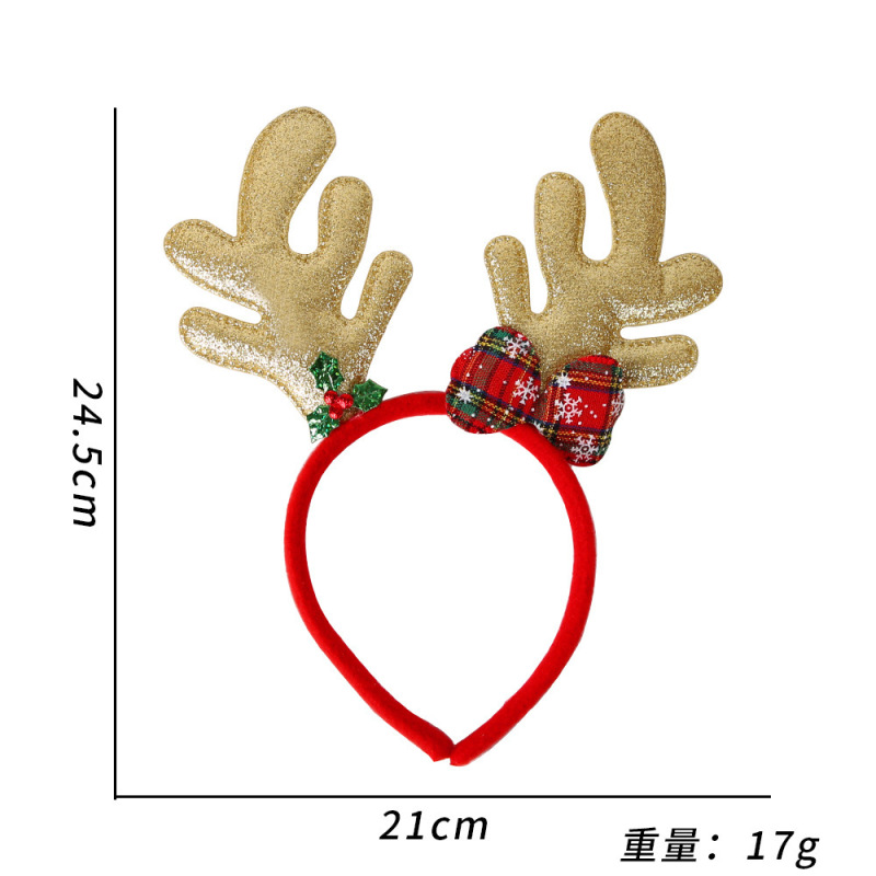Christmas headband elk horn five star headband Christmas decorations children plastic head buckle party decoration supplies