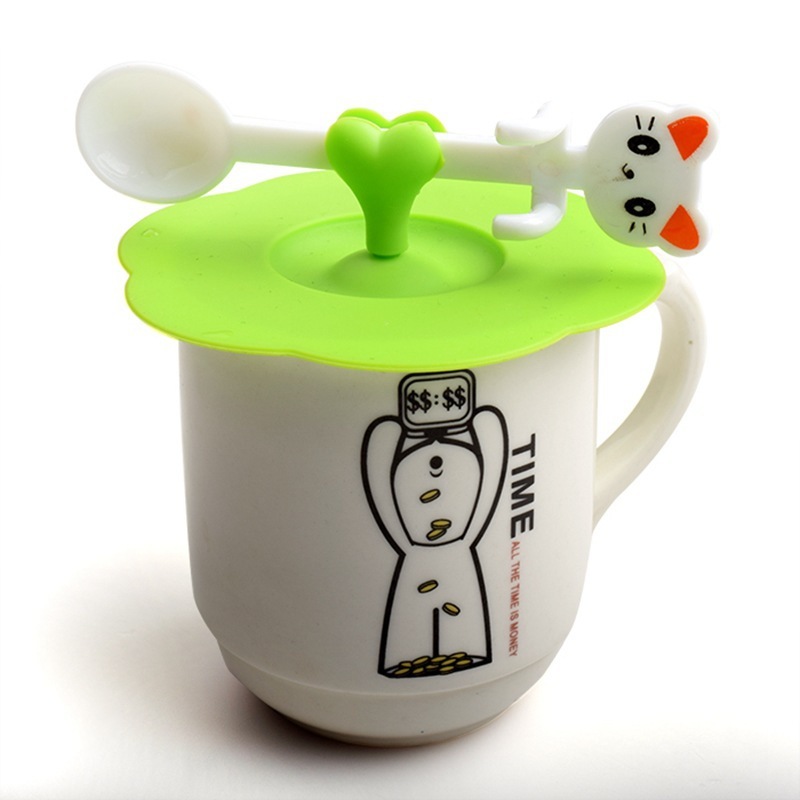 Factory wholesale magic silicone cup cover fashion creative glass cup cover mug cover love lid can be sealed