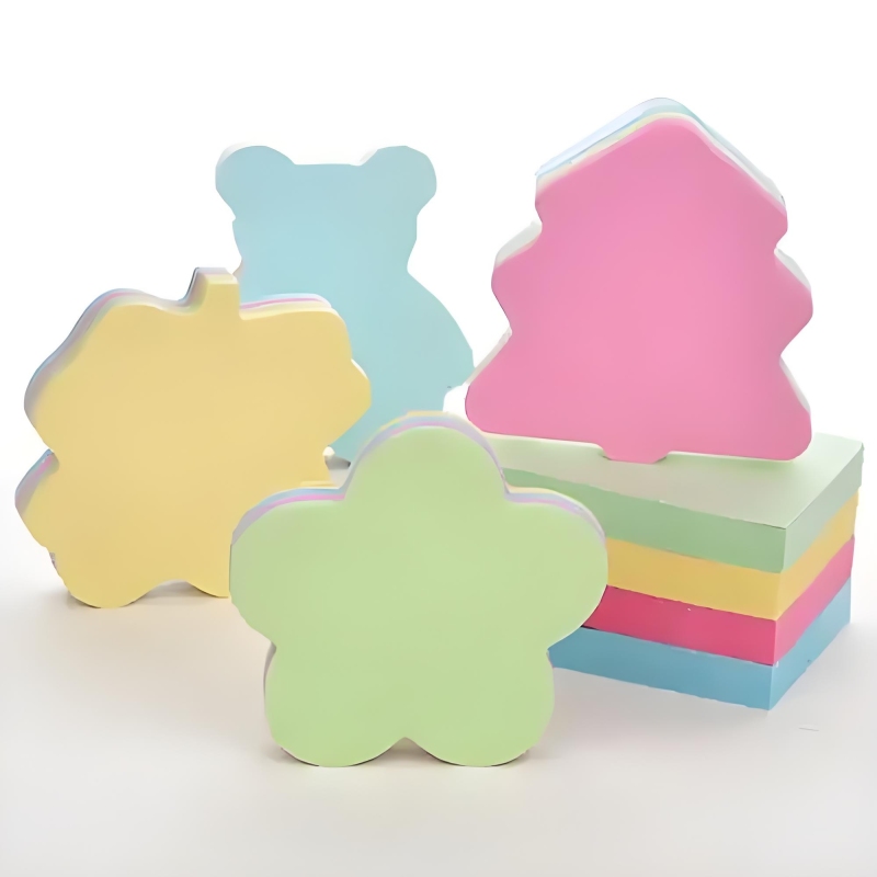 Curved Surface Super Sticky Sticky Notes 4 Colors 400 Sheets for Students Easy to Tear and Reusable Sticky Notes N Times