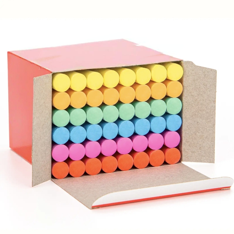 Factory spot supply students teaching dust-free chalk white color children's 100 chalk wholesale