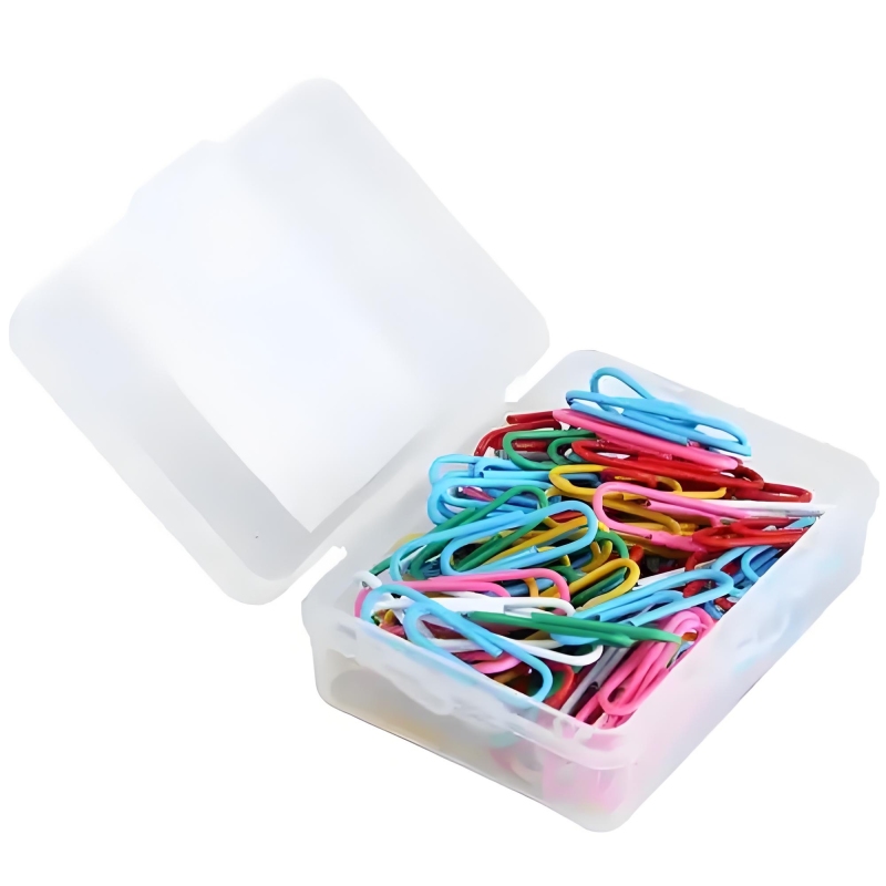 Cross-border bulk color paper clip student office supplies 28mm plastic paper clip set combination stationery wholesale
