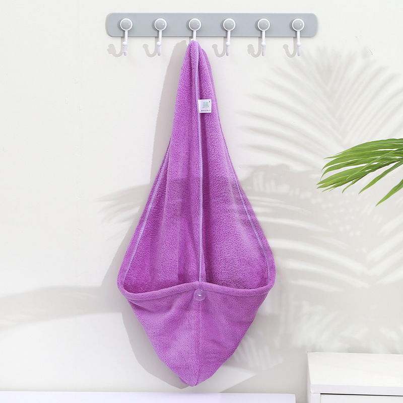 Coral fleece water-absorbent hair-drying towel