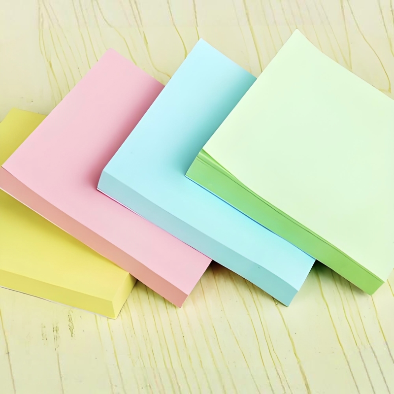 Curved Surface Super Sticky Sticky Notes 4 Colors 400 Sheets for Students Easy to Tear and Reusable Sticky Notes N Times