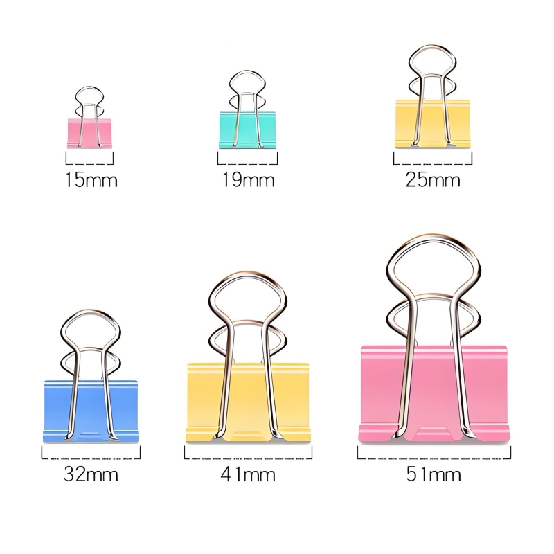 Cartridge color long tail clip metal clip file thickened dovetail clip bill clip office long tail clip wholesale