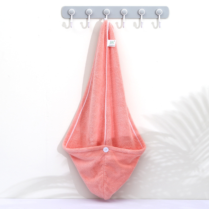 Coral fleece water-absorbent hair-drying towel