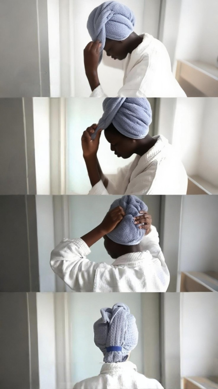 Microfiber Dry Hair Cap Digital Sublimation Printing Easy Absorbent Quick-Drying Long Hair Ladies Bag Turban Shower Cap