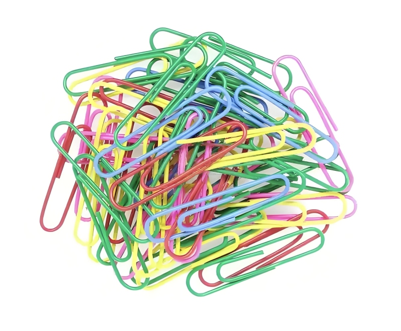Cross-border bulk color paper clip student office supplies 28mm plastic paper clip set combination stationery wholesale