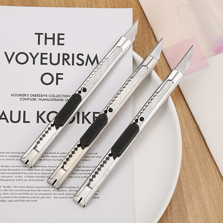 Stainless steel art knife small size portable office supplies metal paper cutting knife student stationery hand tool knife wholesale