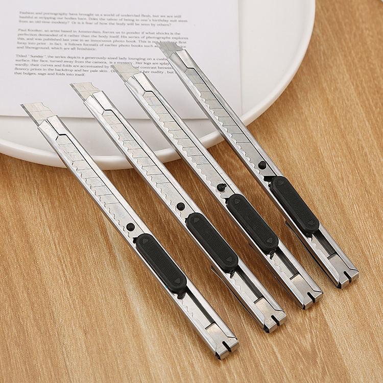 Stainless steel art knife small size portable office supplies metal paper cutting knife student stationery hand tool knife wholesale