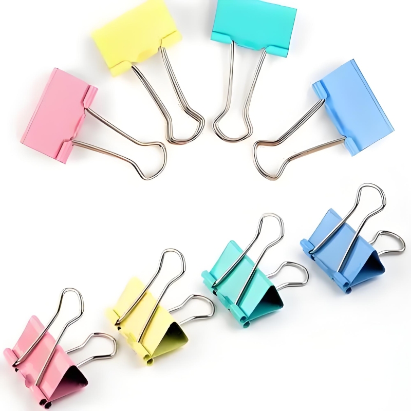Cartridge color long tail clip metal clip file thickened dovetail clip bill clip office long tail clip wholesale