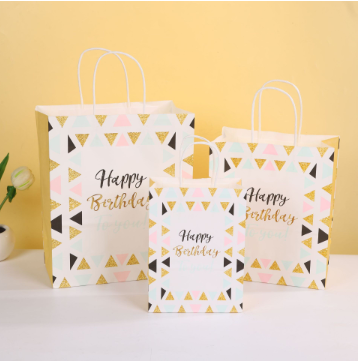 Kraft paper gift bag for birthday