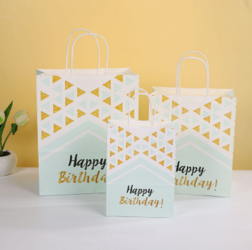 Kraft paper gift bag for birthday