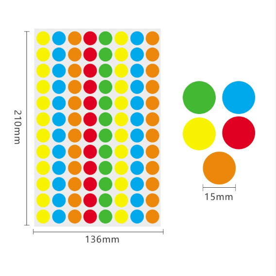 240 PCS Marking Adhesive Stickers (Round)