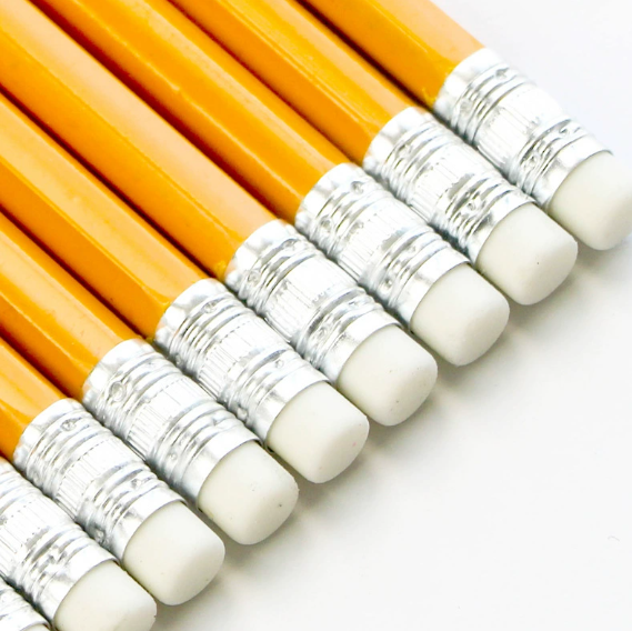 Original Paper Crayons with Integrated Rubber