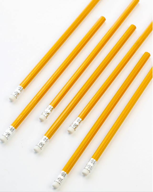 Original Paper Crayons with Integrated Rubber