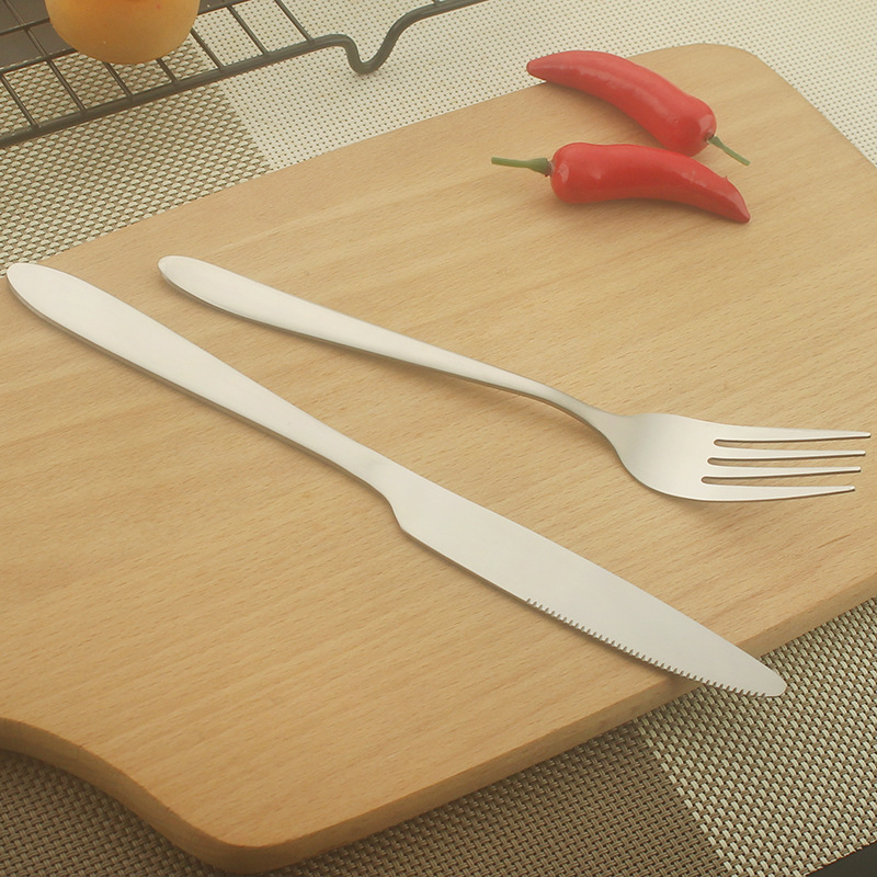 Stainless steel tableware knife and fork set, steak knife and fork, Western food knife and fork restaurant